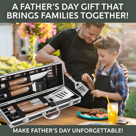 Kaluns Grilling Accessories, Dad Gifts for Christmas Grilling Gifts, Heavy Duty Stainless Steel BBQ Grill Tools Set for