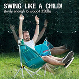 Portal Hammock Camping Chair Folding Rocking Chair Portable Swinging Chair with Cup Holder for Outdoor Lawn Backyard Patio