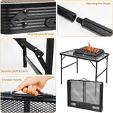 Folding Table, Easy for Storage, Compact and Portable Picnic Table for Grill, Outdoor Camping, Garden, Patio, Dining, BBQ,