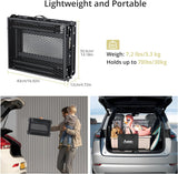 Folding Grill Table, Aluminum Camping Table Adjustable Height Max 27.5" Picnic Table Outdoor Table, Lightweight, Portable