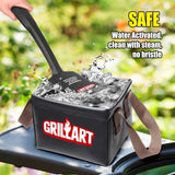 GRILLART SteamWizards Grill Brush Bristle Free, Safe BBQ Grill Brush for Outdoor Grill, Flat Top Grill Cleaner with