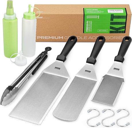 Griddle Accessories Kit for Blackstone and Camp Chef - 6 Pieces Griddle Spatula Set with 4x8 Inches Supersize Griddle