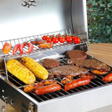 Royal Gourmet GT1001 Stainless Steel Portable Grill, 10000 BTU BBQ Tabletop Gas Grill with Folding Legs and Lockable Lid,