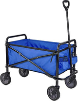 Amazon Basics Collapsible Folding Heavy Duty Utility Wagon for Outdoor Sports, 265 pounds Weight Capacity, Camping, Garden,