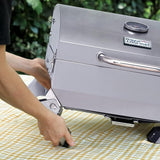 Royal Gourmet GT1001 Stainless Steel Portable Grill, 10000 BTU BBQ Tabletop Gas Grill with Folding Legs and Lockable Lid,