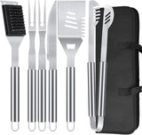 BBQ Grill Tools Set 16-inch Heavy Duty, 6 Pcs- Barbecue Utensils Kit for Camping, Kitchen, Outdoor Cooking,Suitable as a