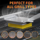ENLOY Copper Wire Grill Brush Replacement Head, Grill Cleaning Bristle Brush with 4 Screws, BBQ Cleaning Replacement Brush