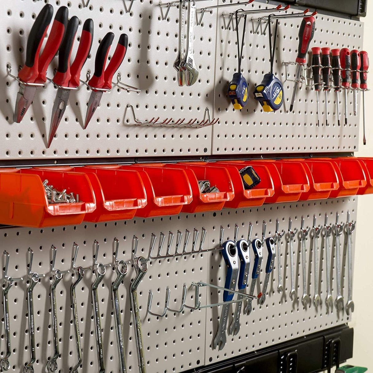 Ultrawall Pegboard Wall Organizer, 48X 36 inch Garage Storage Pegboard with Hooks Storage Bins Tool Board Panel Tool