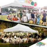 COBIZI 10x20 Pop Up Canopy Heavy Duty Without Sidewalls, Commercial Heavy Duty Pop Up Tent for Parties All Weather