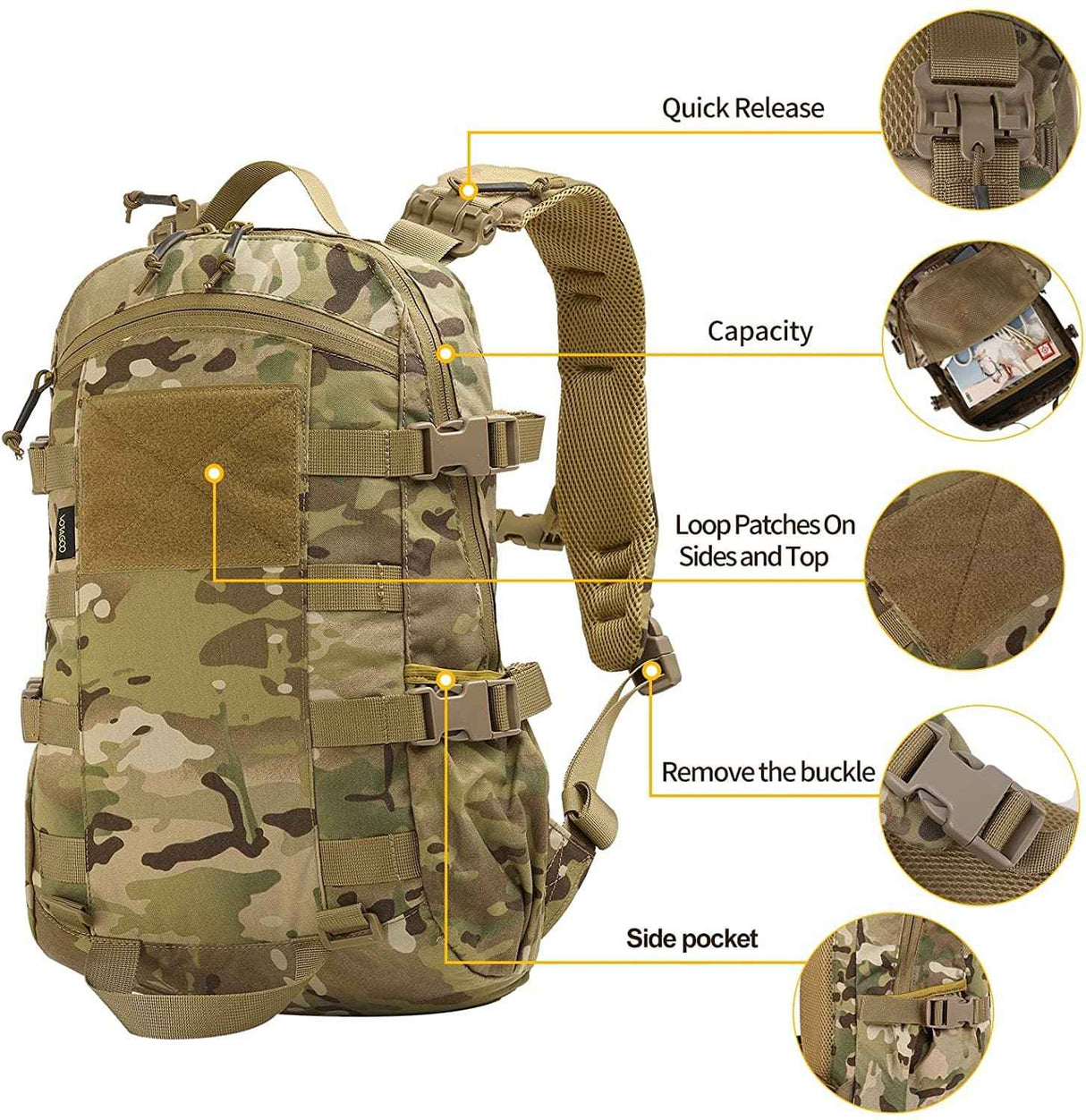 Raven Supply Tactical MOLLE Rucksack, alternate view 4