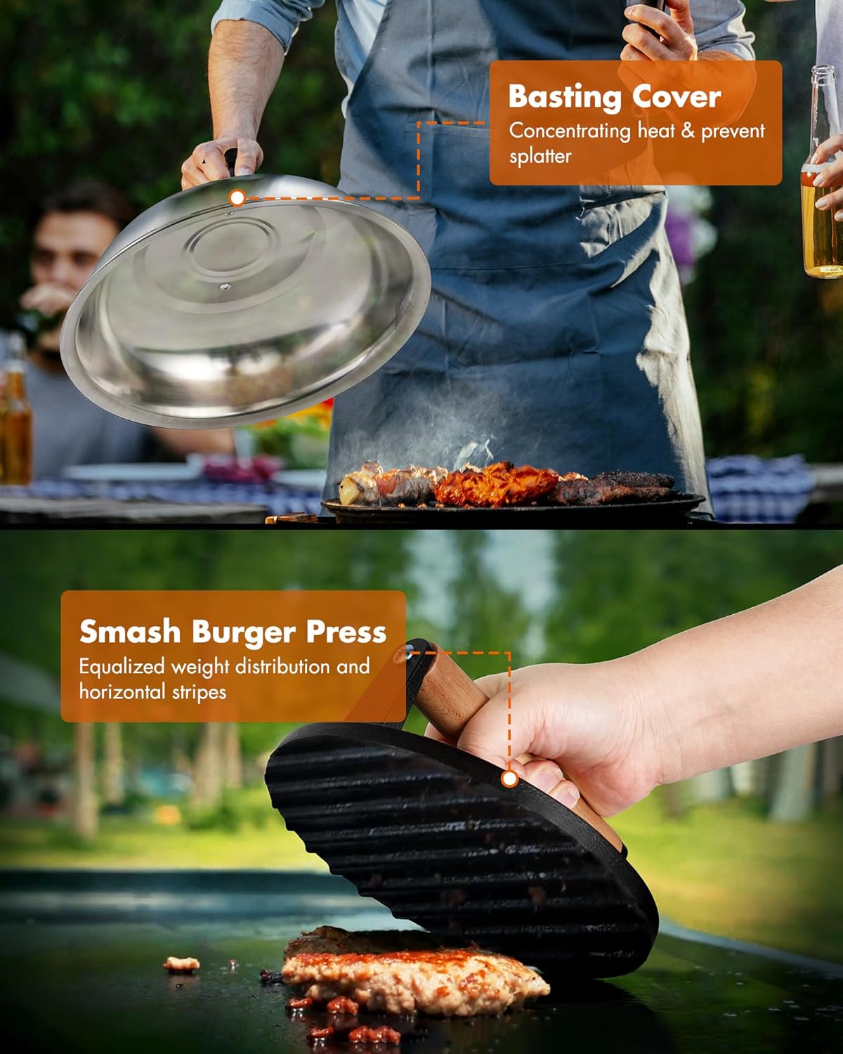 Griddle Accessories Kit - 136PCS Flat Top Grill Accessories for Blackstone and Camp Chef Metal Spatula Tools Set with Burger