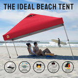 CROWN SHADES 10x10 Pop Up Canopy Tent - Patented Center Lock One Push Instant Outdoor Canopy Beach Tent with STO-N-Go Bag 8