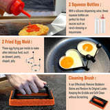 38PCS Griddle Accessories Kit, Professional Grill Tools Set for Outdoor Barbecue, Stainless Steel Griddle Spatula Set with