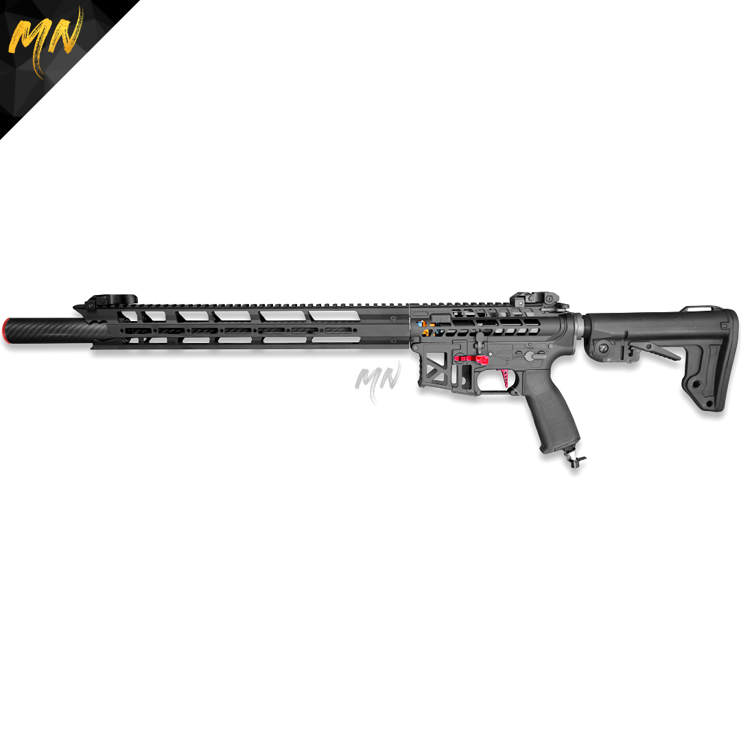 Minnesota Airsoft Project Crimson Ash Skeletonized HPA M4, Phantom | AceTech Brighter C, alternate view 2