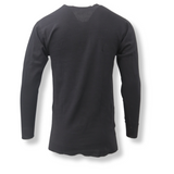 Midweight Henley Cotton Thermal Top, Large Regular, alternate view 2