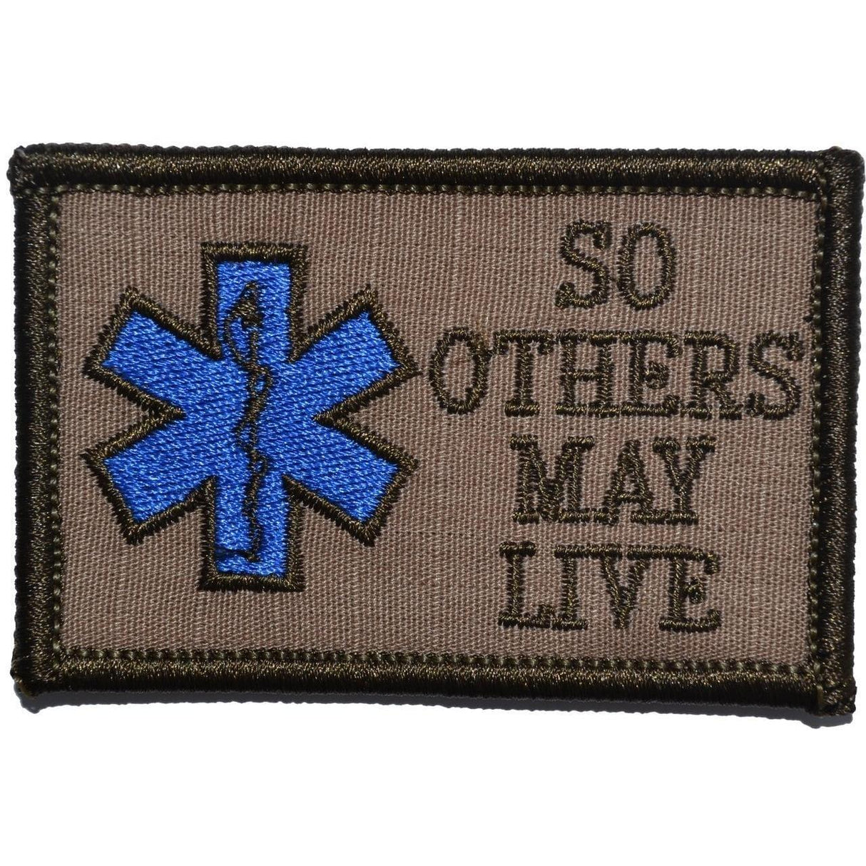 Tactical Gear Junkie EMS So Others May Live 2x3 Patch in Coyote Brown, alternate view 3