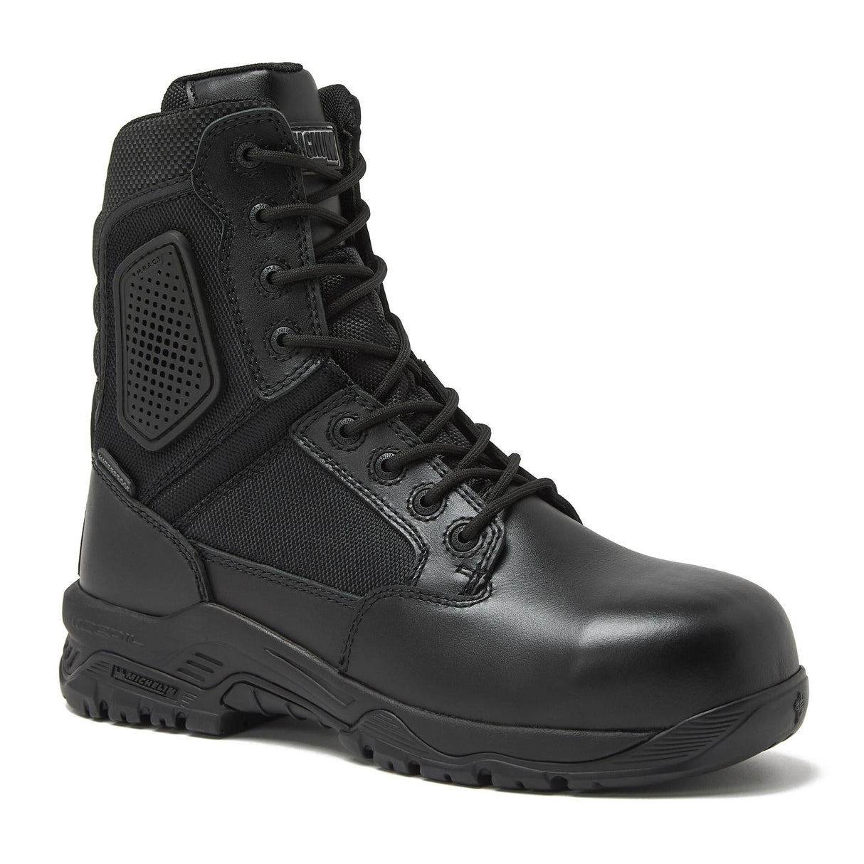 Magnum Strike Force 8 Inch Waterproof Composite Toe Side-Zip Boot in Black