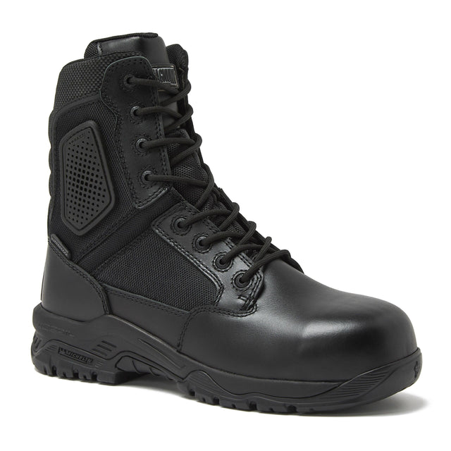 Magnum Strike Force 8 Inch Waterproof Composite Toe Side-Zip Boot in Black