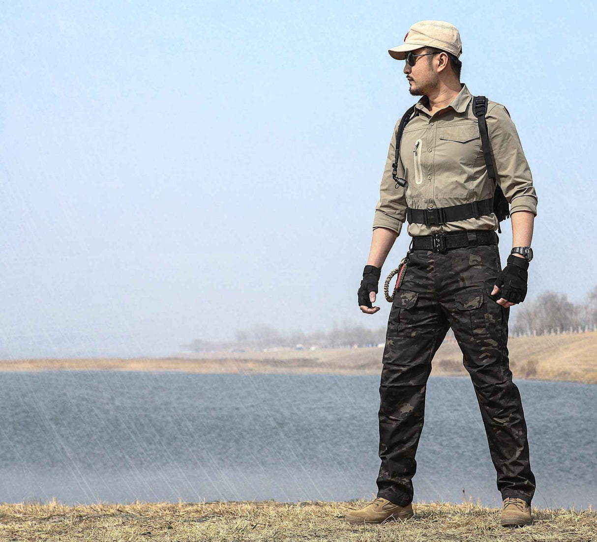 City Tactical Pants in Black camouflage, alternate view 4