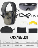 NRR Noise Reduction Shooting Ear Protection and Goggles