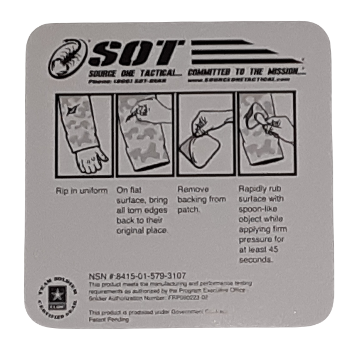 GI Fire Resistant Repair Patches, 20PK, alternate view 2