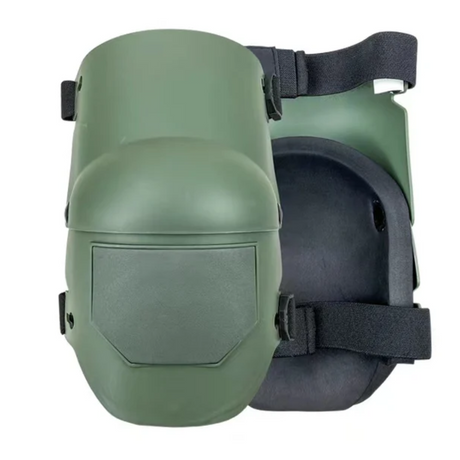 Tactical Hinged Robocop Knee Pads in OD Green