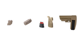 Flat Dark Earth SB Tactical SBA6 shown with Flat Dark Earth furniture and Coyote Brown DOS Boot example bundle components