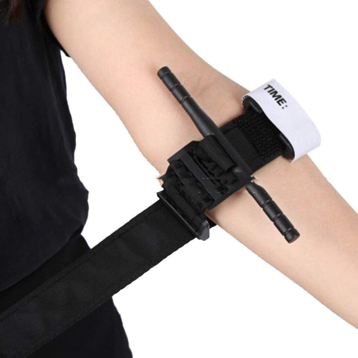 Outdoor Tactical Tourniquet for Emergency Preparedness and First Aid in Black Plastic Set, alternate view 2