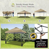 CROWN SHADES 10x10 Pop Up Canopy Tent - Patented Center Lock One Push Instant Outdoor Canopy Beach Tent with STO-N-Go Bag 8