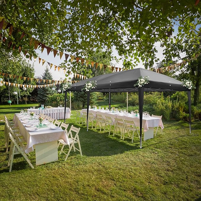 Outvita 10x20ft Pop Up Canopy Tent, Outdoor Instant Shelter Folding Canopy with 6 Side Walls and Carry Bag for Commercial