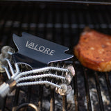 Valore BBQ Brush Bristle Free - 2 in 1 Grill Scraper & Barbecue Brush - Stainless Steel BBQ Grill Brush & BBQ Scraper Combo