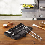 Amazon Basics 4-Piece Stainless Steel Barbeque Grilling Tool Set with Carry Bag, alternate view 2