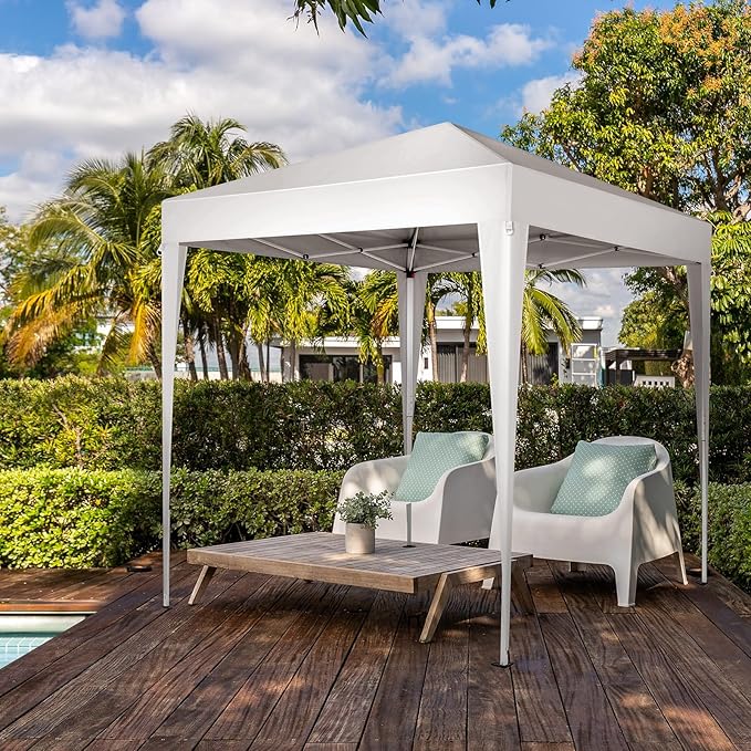 Outvita 6.5x6.5ft Pop Up Canopy Tent, Outdoor Instant Shelter Folding Canopy with Carry Bag for Commercial Events, Party,