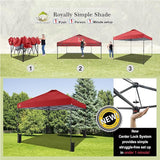 CROWN SHADES 10x10 Pop Up Canopy Tent - Patented Center Lock One Push Instant Outdoor Canopy Beach Tent with STO-N-Go Bag 8
