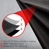 Heavy Duty BBQ Grill Cover for Outdoor Grill, 60 Inch - Waterproof, Weather Resistant, UV & Fade Resistant with Adjustable