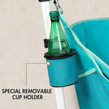Portal Hammock Camping Chair Folding Rocking Chair Portable Swinging Chair with Cup Holder for Outdoor Lawn Backyard Patio