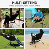 Himalaya Hammock Camping Chair, Swinging Portable Folding Camp Chairs for Adults Heavy Duty Foldable Oversized Rocker with