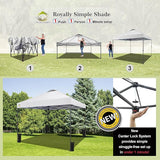 CROWN SHADES 10x10 Pop Up Canopy - Patented Center Lock One Push Instant Outdoor Canopy Beach Tent with STO-N-Go Bag 8