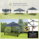 CROWN SHADES 10x10 Pop Up Canopy Tent - Patented Center Lock One Push Instant Outdoor Canopy Beach Tent with STO-N-Go Bag 8