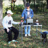 REDCAMP 36x24 Folding Grill Table for Outside, Lightweight Portable Metal Aluminum Outdoor Grill Table with Adjustable