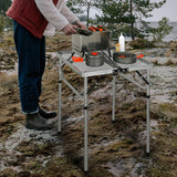 RedSwing Portable Grill Table for Outside, Aluminum Folding Grill Stand Table for Outdoor Camping Picnic BBQ, Lightweight