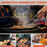 Grilljoy BBQ Accessories Grill Tools Set - 22PCS Stainless Steel Barbecue Grill Accessories for Outdoor Grill with Black