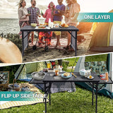Nice C Folding Grill Table, Camping Table, Tailgate Tables, Grill Tables, Outdoor, Metal Folding Adjustable Height&Width,