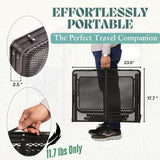 Folding Table w/ Carry Bag, Paper Towel Holder, Garbage Holder, Wing Panels, 3x2 FT Foldable Table for Portable Grill,