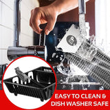 KITCHEN PERFECTION Safe Wire Grill Brush for Outdoor Grill w/Grill Scraper & Grill Mat Grill Cleaning Kit -Extended Handle