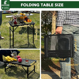 Small Folding Table, Easy for Storage, Compact and Portable Picnic Table for Grill, Outdoor Camping, Garden, Patio, Dining,