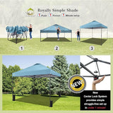 CROWN SHADES 10x10 Pop Up Canopy Tent - Patented Center Lock One Push Instant Outdoor Canopy Beach Tent with STO-N-Go Bag 8