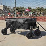 Creative Outdoor Push Pull Hauler Wagon for Kids, 200lbs Weight Capacity, All-Terrain Collapsible and Portable Folding Cart,