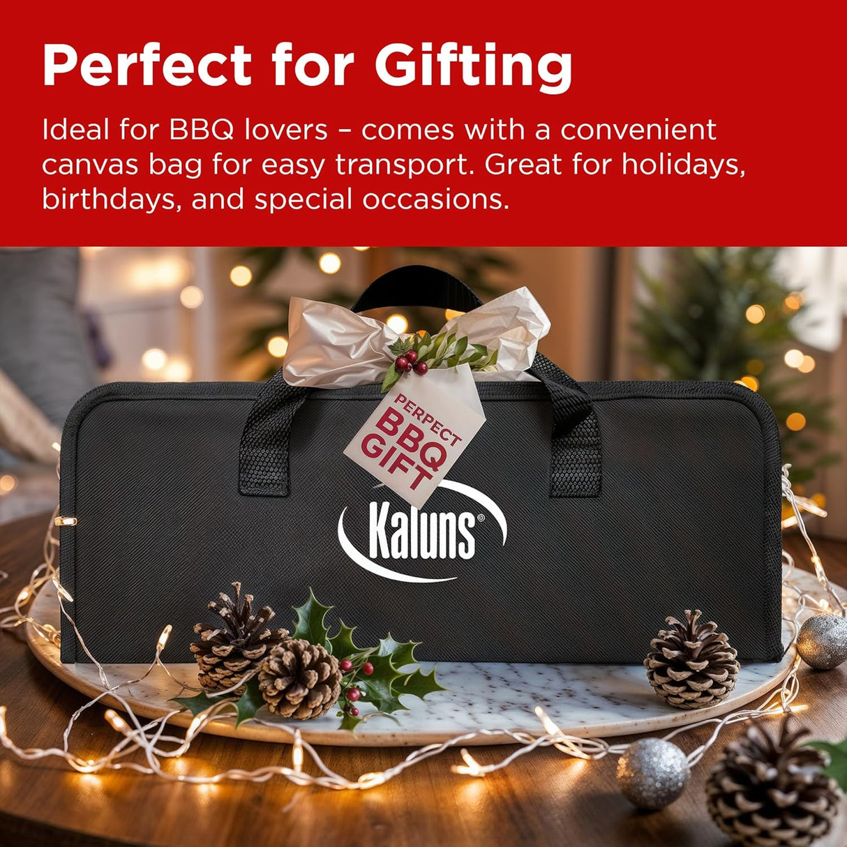 Kaluns Grilling Accessories, Dad Gifts for Christmas Grilling Gifts, Heavy Duty Stainless Steel Grill Set BBQ Grill