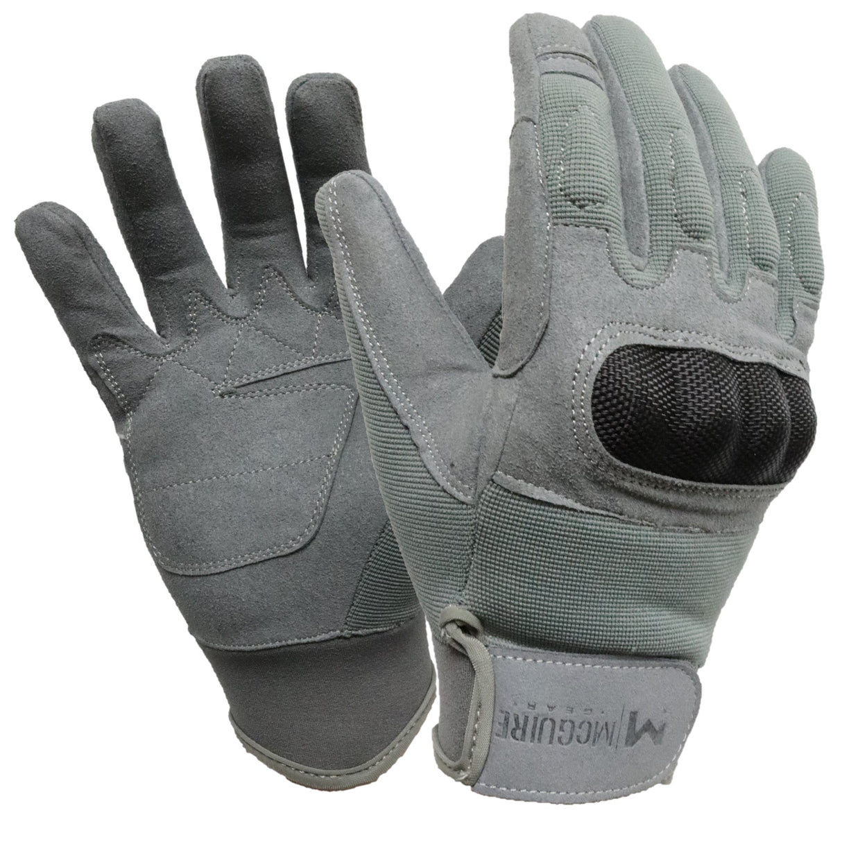 McGuire Gear Full Finger Hard Knuckle Glove in Coyote, alternate view 4
